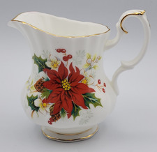 Royal Albert Bone China Poinsettia Pattern Creamer 3 1/4