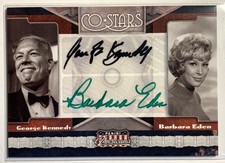 2011 Panini Americana Co Stars Dual Auto George Kennedy & Barbara Eden #27/29 picture
