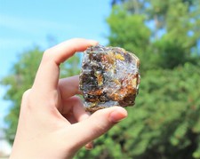 Indonesian Raw Amber: Choose Size (A Grade Natural Rough Black Amber Crystals) picture