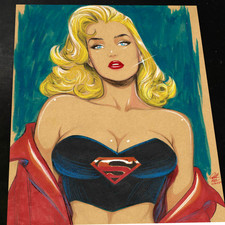 Superwoman Art Print Signed 8.5x11 | Art by Keyeske picture