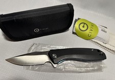 Civivi Backlash Flipper - Stainless, Black G10 Handle, Anodized Blue Liner - NEW picture