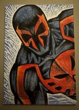 2026 Topps Chrome Marvel 1/1 Beautiful Spider-Man 2099 Sketch - John-Paul Howard picture