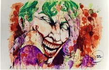 Batman: The Joker - 10x6 Signed Metal-Printed 1:1 Original Art - Rounded Corners picture