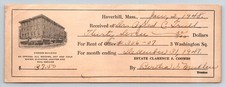1948 Haverhill Mass Coombs Building Rent Receipt Bertha S. Mueller Estate picture