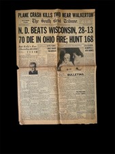Vintage Notre Dame South Bend Tribune October 21 1944 newspaper picture