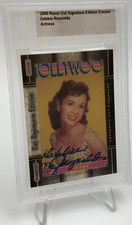 DEBBIE REYNOLDS AUTO Card BECKETT 2008 Razor Cut Signed SINGIN' IN THE RAIN picture