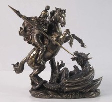 Saint St George on Horse Slaying Dragon 9 1/8