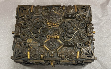 UNIQUE VINTAGE TRINKET BOX A LITTLE OF ALL 4.5 X 3.5 (1505) picture