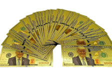 50 PCS President Donald Trump $1000 Gold-Plated Collectible Money Novelty US picture