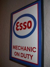 Esso Oil Gas Service Station Garage Mechanic Man Cave Bar Advertising Sign picture