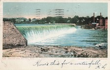 1905 Holyoke Dam Massachusetts HC Postcard Detroit Publishing Co. Waterfall View picture