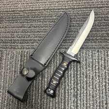 Muela 7121 Fixed Blade Bowie Knife, 4.7” (120mm) Blade w/ Black Leather Sheath picture