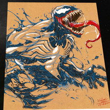 Venom Art Print Signed 8.5x11 | Art by Keyeske picture
