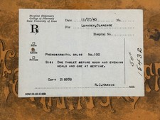 1940 prescription for PHENOBARBITAL College of Pharmacy State University of Iowa picture