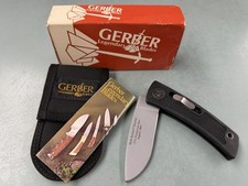 Gerber USA vintage 1984 First Production 7021 Bolt-Action Hunter knife W/sheath picture