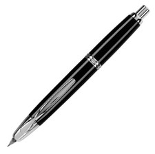 Pilot Vanishing Point Fountain Pen in Black & Rhodium - 18K Gold Extra Fine Pt. picture