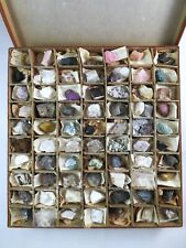 Vintage Mixed Rock Collection Rough Specimens 70 Piece Stone Minerals Boxed picture