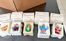 1993 Grolier Sesame Street Christmas Ornaments Lot 5 Boxed Count Telly Herry picture