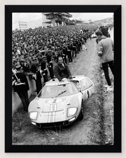 1966 LE MANS KEN MILES BRUCE MCLAREN FORD GT40 11X8.5 FRAMED REPRO PHOTO picture