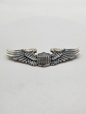 WWII US Army Air Corps/Forces Sterling Silver Pilot Wings 3