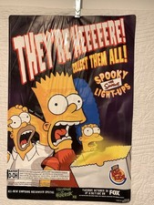  Vintage 2001 Simpsons Burger King Treehouse of Horror XII Promo Poster Decal  picture