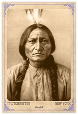 SITTING BULL Old West Legend Photograph A++ Repro Cabinet Card CDV picture
