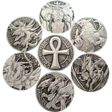 Yu-Gi-Oh 25th Anniv. Embossed Metal Coin Keychain - Anime Collector's Piece picture