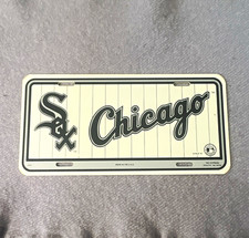 Vintage Chicago White Sox MLB License Plate Tag Express Baseball Pinstripe USA picture