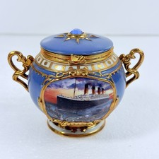 Vintage Ardleigh Elliott Titanic A Maiden Voyage Musical Porcelain Trinket Box picture