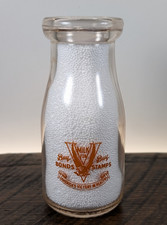 Half Pint Lenick's Dairy War Bonds LaPorte La Porte IN IND INDIANA Milk Bottle picture