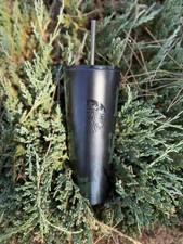 Starbucks 2026 Black Cat Stainless Steel Cold Cup 23oz GLOWS IN THE DARK picture