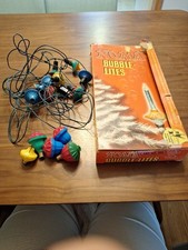 Vintage Noma Bubble Lites UFO Bases (7), Cord And Box - No Liquid, tested picture
