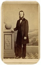 Carte de Visite CDV Portrait of Identified Man Attractive Backdrop picture