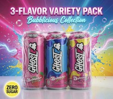 BUBBLICIOUS COLLECTION GHOST Energy Bubblicious 3 PACK ππ«§π¬For A Great Cause picture