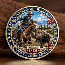 Buffalo Soldiers Day Challenge Coin July 28 1866 Military Heritage Commemorative picture