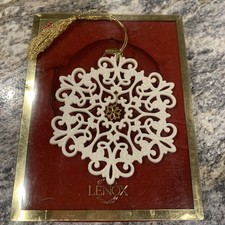 WOW Vintage Lenox Porcelain 1999 Snow Fantasies Snowflake Ornament  picture