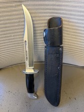 Vtg 1987 Buck 120 General Fixed Blade Knife W/Original Leather Sheath Wow Rare picture