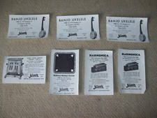 lot of 7 vintage 1930's coupon Genest's Bread Manchester NH Banjo ukelele picture