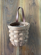 Longaberger Small Hanging Basket with Leather Strap and Protector picture