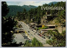 Evergreen, Colorado Downtown Business District Vintage Postcard picture