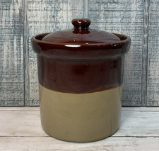 Vintage Pearsons of Chesterfield Stoneware Lidded Crock Made In England picture
