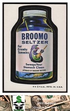 1974 Topps Wacky Packages 6th Series #NNO Broomo Seltzer - picture