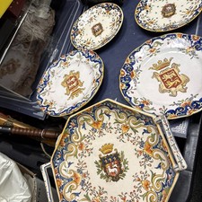 Antique  1890s Large Antique Collectible Plate France picture