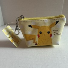 T's Factory Pokémon Pikachu triangle mini pouch Bright Yellow Japanese Gift NWT picture