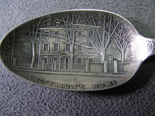 Excellent Sterling Silver Henry Wadsworth Longfellow Home Souvenir Coffee Spoon picture