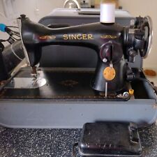 Vintage 1946 Singer Sewing Machine with Case, Gear Driven,  Working  picture