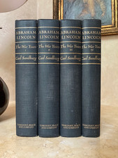 ABRAHAM LINCOLN THE WAR YEARS BY CARL SANDBURG 4-VOLUME SET BOOKS 1960 FINE picture