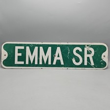 Vintage Emma SR Metal Street Sign 24