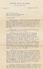 1934 signed 2-page letter by Gordon W. Lillie  