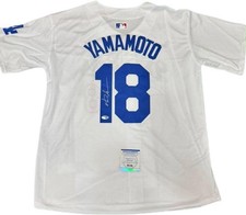 Yoshinobu Yamamoto LA Dodgers #18 Signed Autographed MLB Jersey PSA/DNA picture
